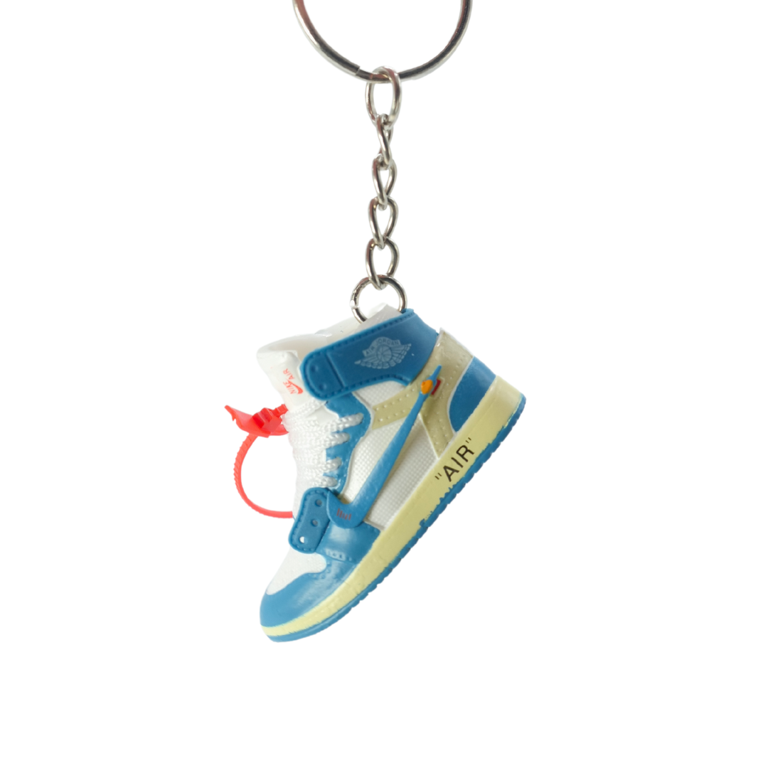 Sneaker keychain - Nike Air Jordan 1 High x Off-White University Blue