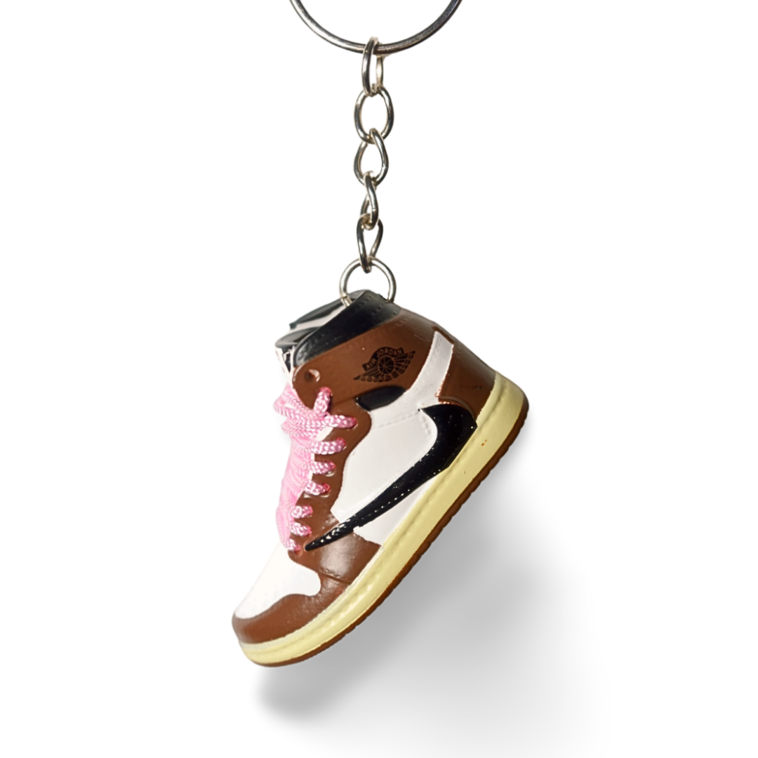 Portes-clés - Nike Jordan 1 Travis Scott Mocha (pink laced)