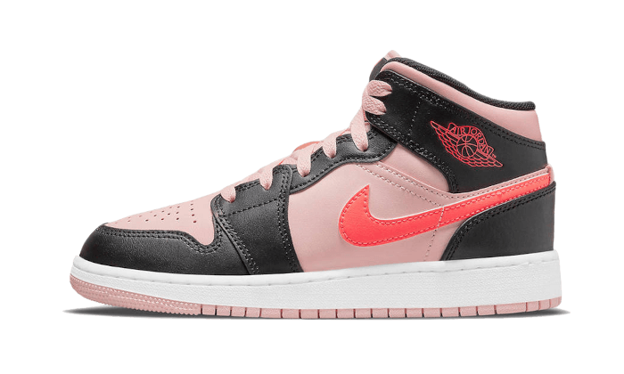 Nike Air Jordan 1 Mid Black Pink Crimson