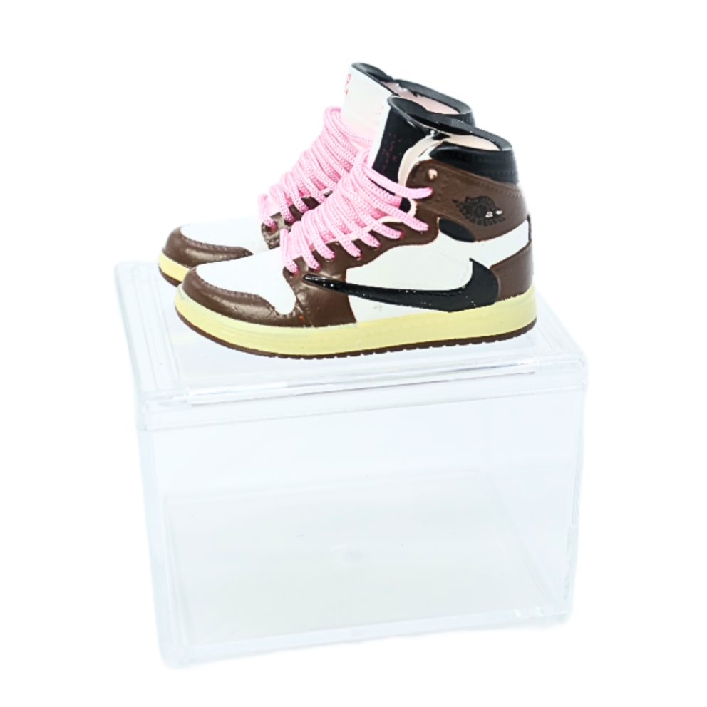 Miniature Sneakers - Travis Scott Mocha (pink laced)