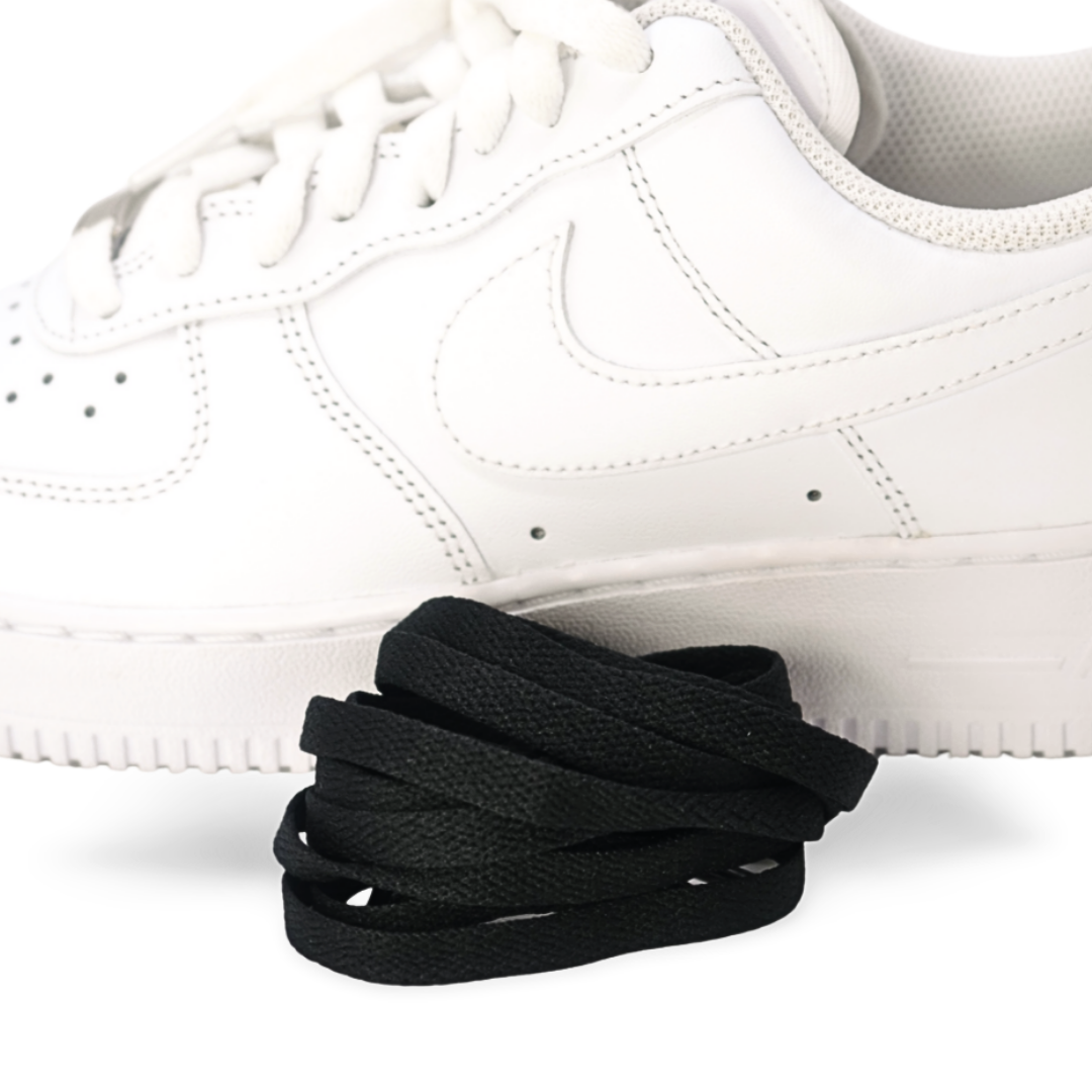 Black flat laces