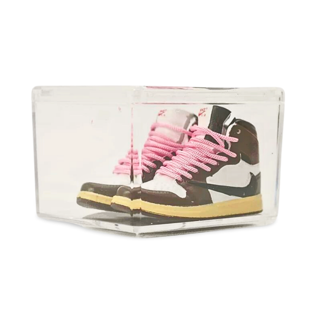 Miniature Sneakers - Travis Scott Mocha (pink laced)