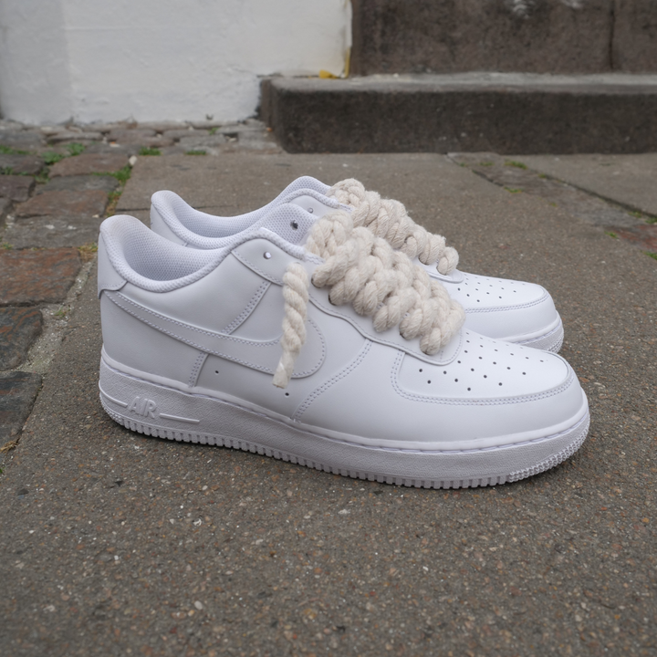 Chunky Rope Lace Customs White