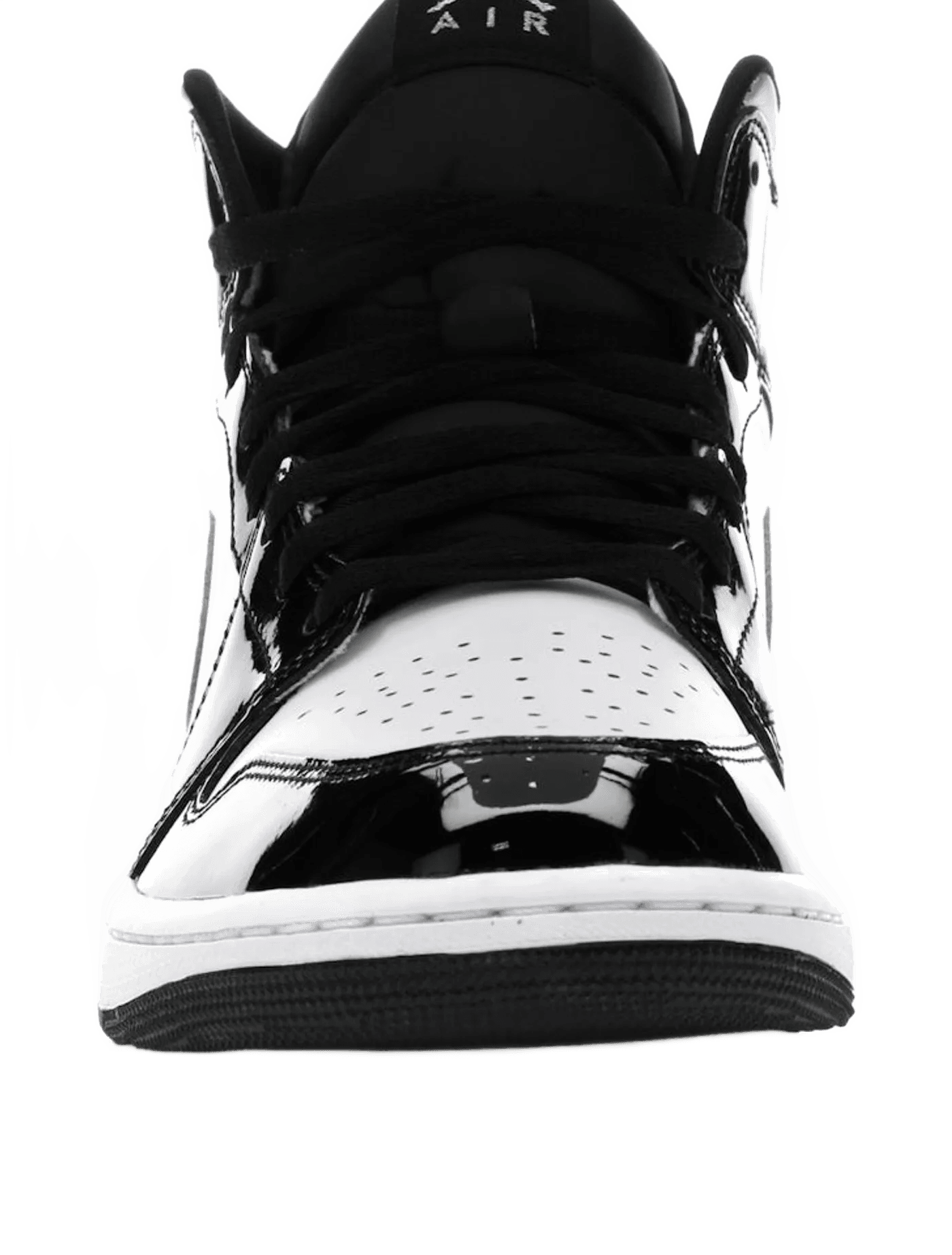 Nike Air Jordan 1 Mid SE Patent Black White Metallic Silver Metallic Gold - HV0789-010