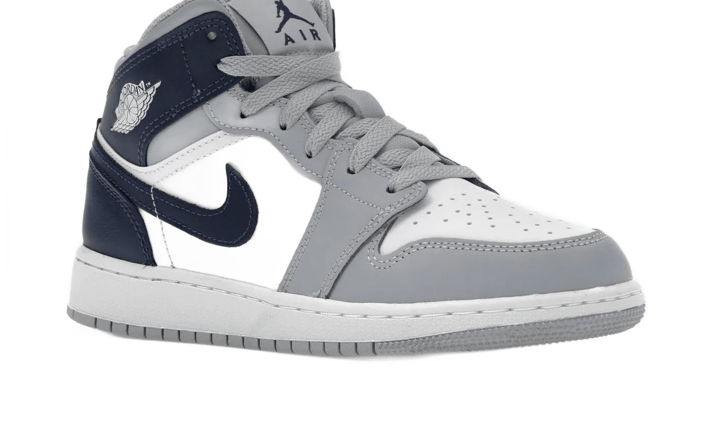 Nike Air Jordan 1 Mid Wolf Grey Midnight Navy - DQ8423-104